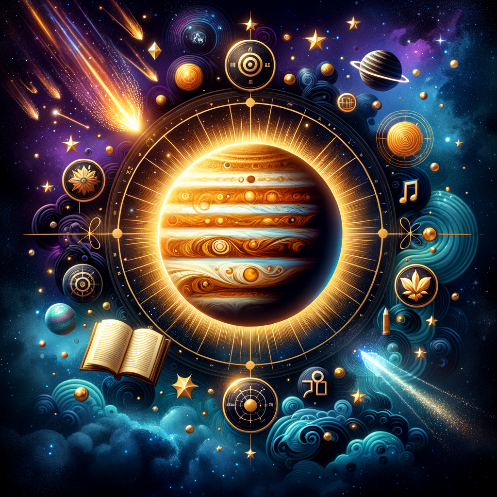 Astrology illustration for Jupiter in the 3rd house