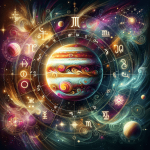 Astrology illustration for Jupiter in the 4th house