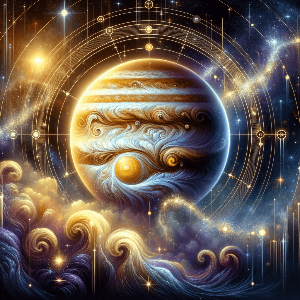 Astrology illustration for Jupiter in the 11th house