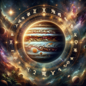 Astrology illustration for Jupiter in the 12th house