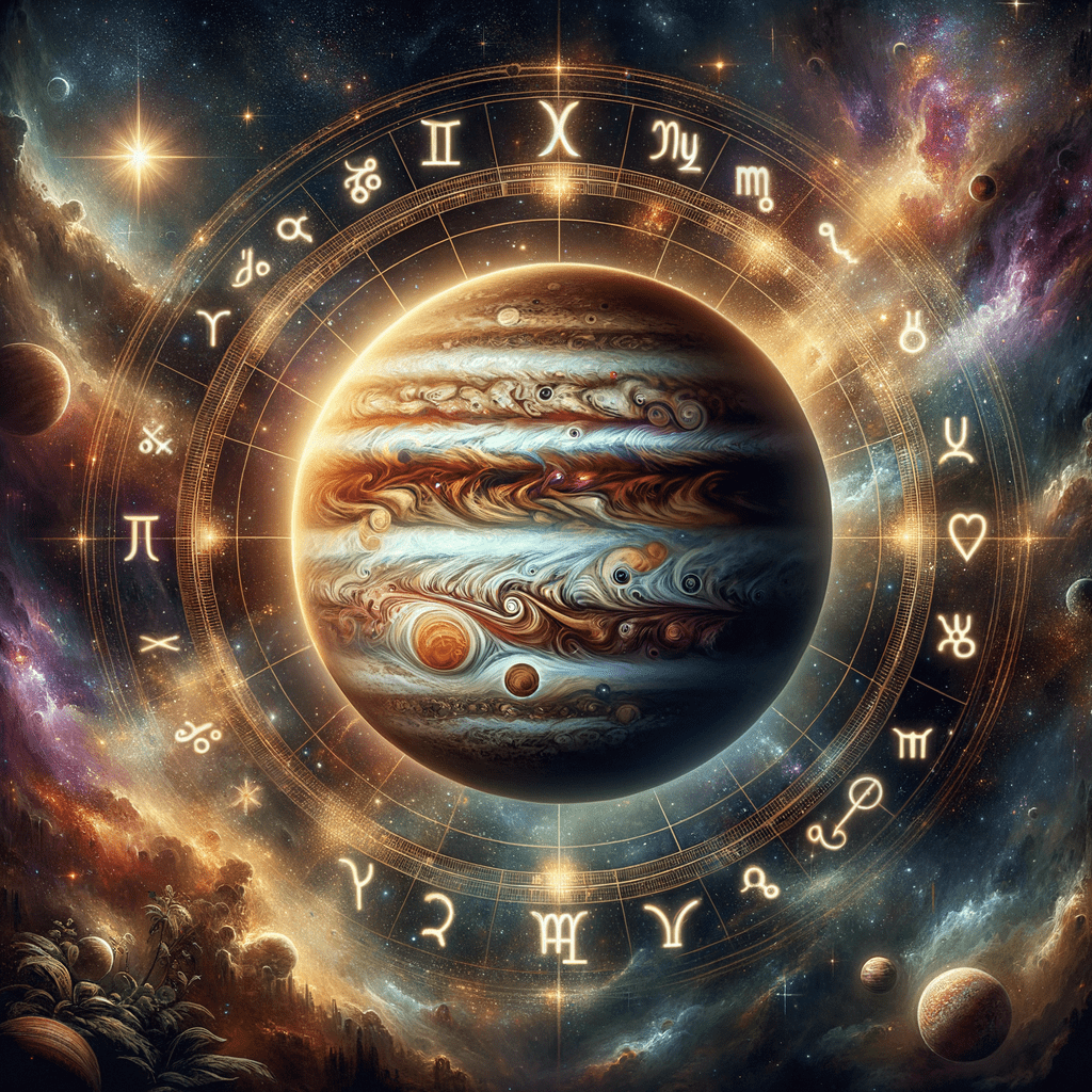 Astrology illustration for Jupiter in the 12th house