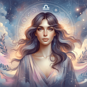 Libra woman holding the scales, illustrating a guide to her personality, her real love style and her needs.