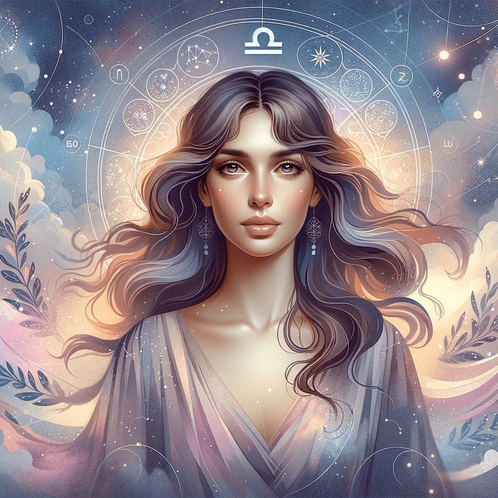 Libra woman holding the scales, illustrating a guide to her personality, her real love style and her needs.