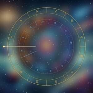 Tropical zodiac: the twelve tropical signs from 0° Aries, with the sidereal zodiac ring offset by about 24 degrees